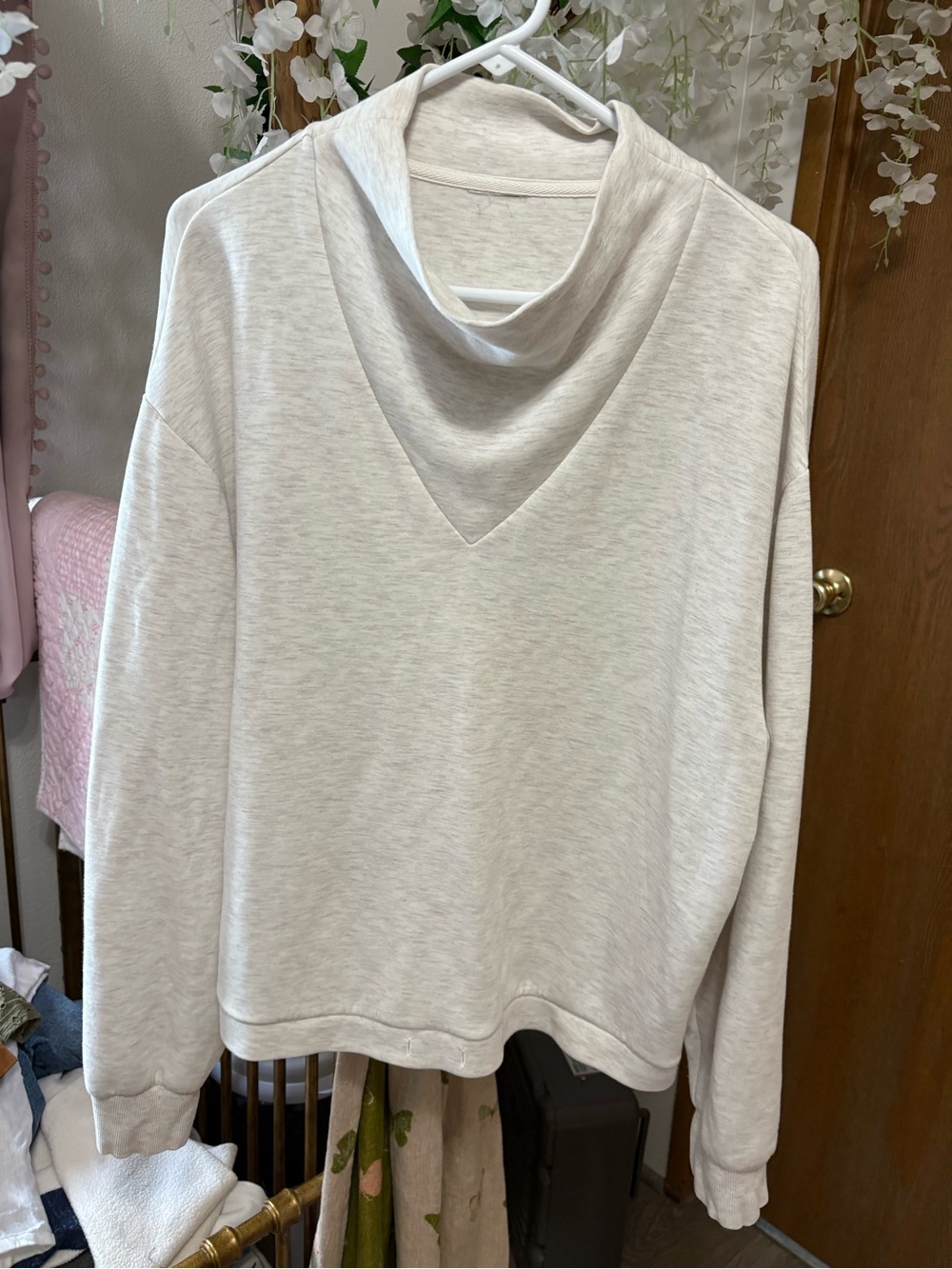 Varley Cream Funnel-Neck Pullover Sweater - Picture 7 of 12